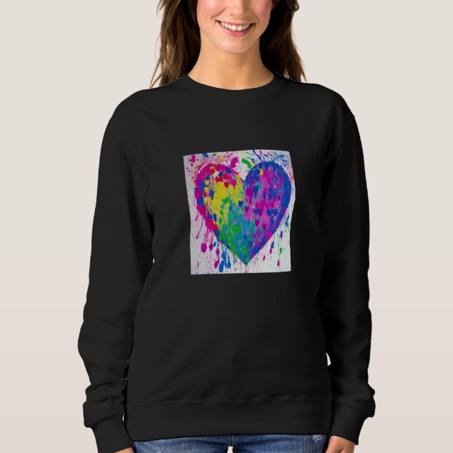 Valentine's Day Love Heart Girlfriend Fiancée Wife Sweatshirt (Vorderseite)