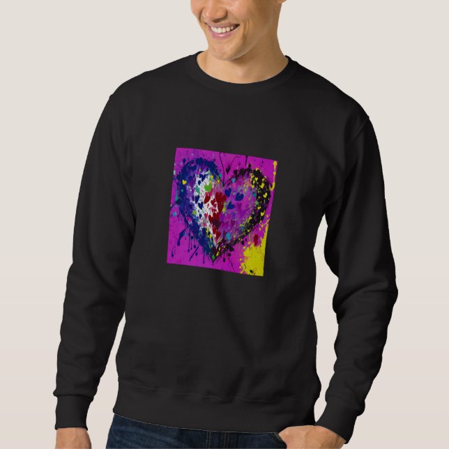 Valentine's Day Love Heart Girlfriend Fiancée Wife Sweatshirt (Vorderseite)