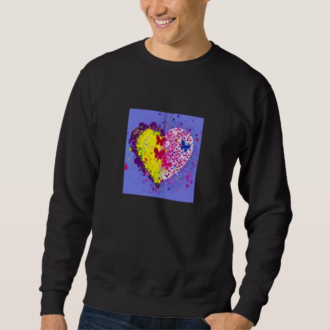 Valentine's Day Love Heart Girlfriend Fiancée Wife Sweatshirt (Vorderseite)