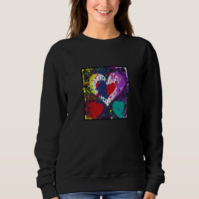 Valentine's Day Love Heart Girlfriend Fiancée Wife Sweatshirt (Vorderseite)