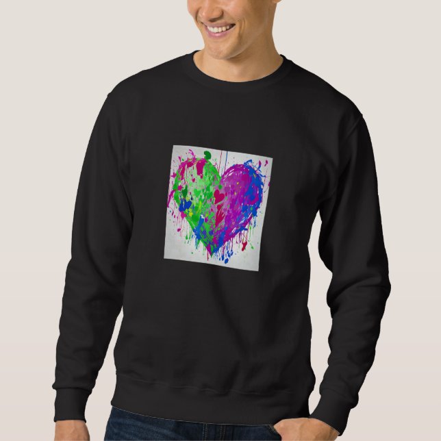 Valentine's Day Love Heart Girlfriend Fiancée Wife Sweatshirt (Vorderseite)