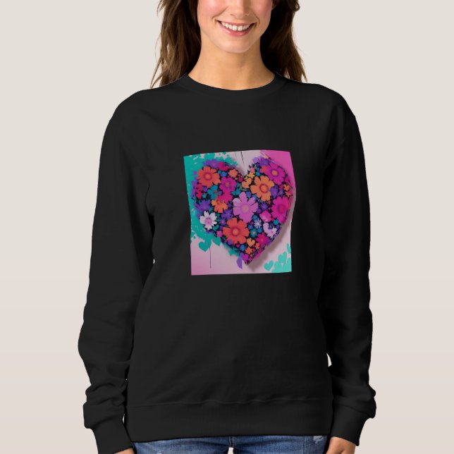Valentine's Day Love Heart Girlfriend Fiancée Wife Sweatshirt (Vorderseite)