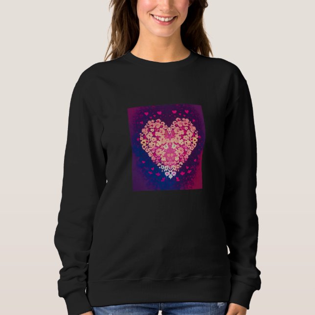 Valentine's Day Love Heart Girlfriend Fiancée Wife Sweatshirt (Vorderseite)