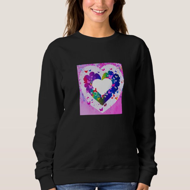 Valentine's Day Love Heart Girlfriend Fiancée Wife Sweatshirt (Vorderseite)