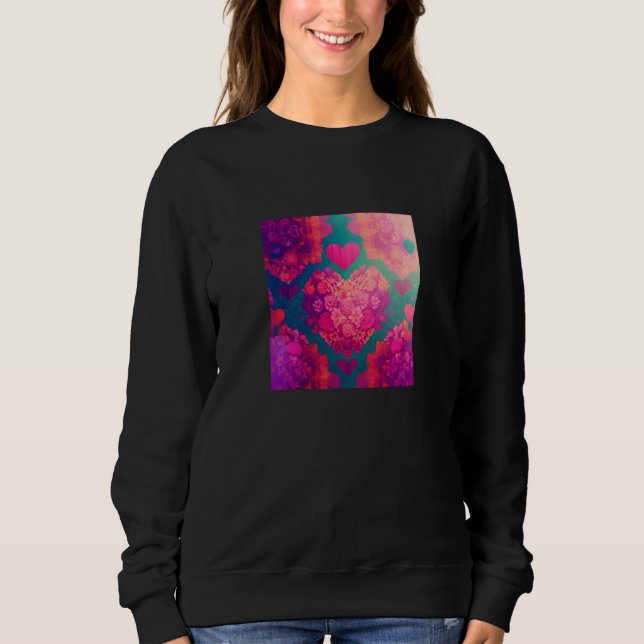 Valentine's Day Love Heart Girlfriend Fiancée Wife Sweatshirt (Vorderseite)