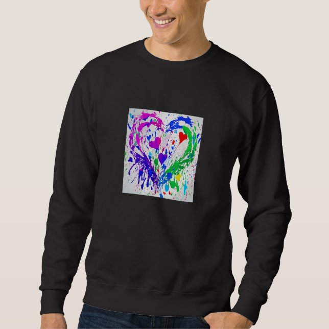 Valentine's Day Love Heart Girlfriend Fiancée Wife Sweatshirt (Vorderseite)