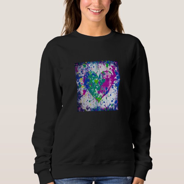 Valentine's Day Love Heart Girlfriend Fiancée Wife Sweatshirt (Vorderseite)