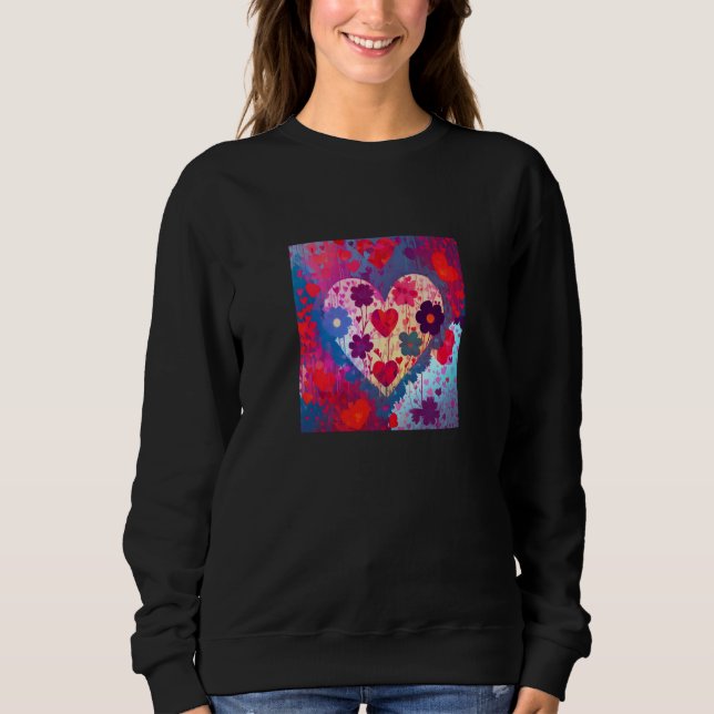 Valentine's Day Love Heart Girlfriend Fiancée Wife Sweatshirt (Vorderseite)