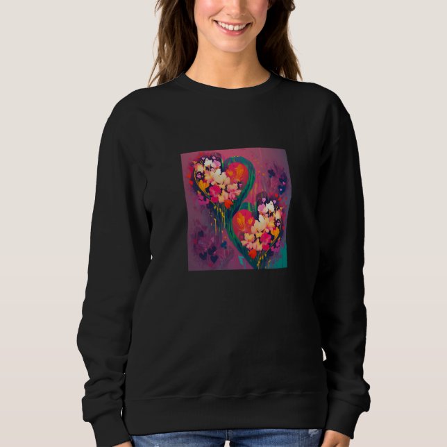 Valentine's Day Love Heart Girlfriend Fiancée Wife Sweatshirt (Vorderseite)