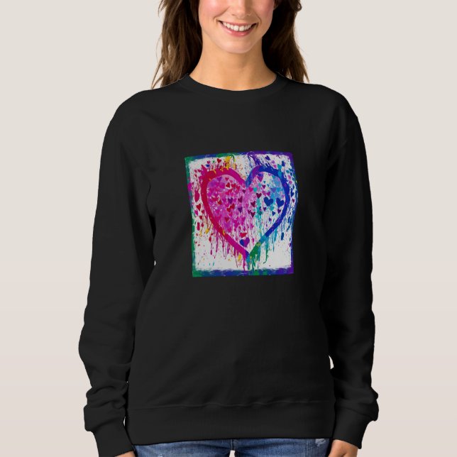 Valentine's Day Love Heart Girlfriend Fiancée Wife Sweatshirt (Vorderseite)