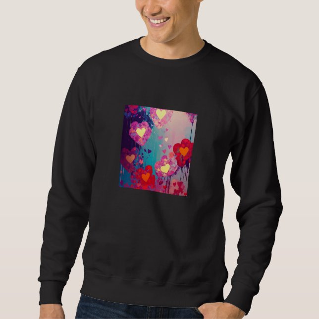 Valentine's Day Love Heart Girlfriend Fiancée Wife Sweatshirt (Vorderseite)