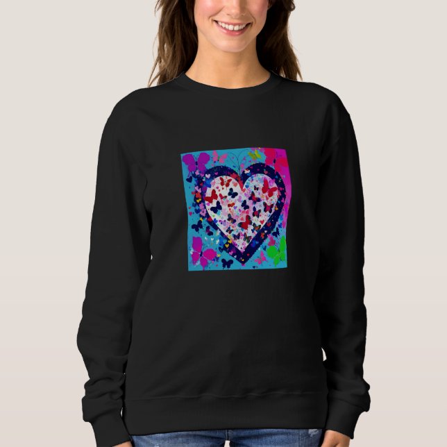 Valentine's Day Love Heart Girlfriend Fiancée Wife Sweatshirt (Vorderseite)