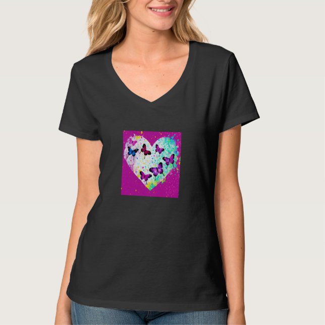 Valentine's Day Love Heart Girlfriend Fiancée Wife T-Shirt (Vorderseite)