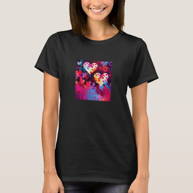 Valentine's Day Love Heart Girlfriend Fiancée Wife T-Shirt (Vorderseite)