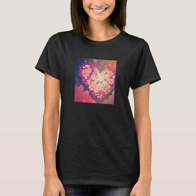 Valentine's Day Love Heart Girlfriend Fiancée Wife T-Shirt (Vorderseite)