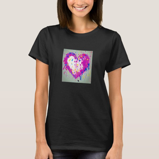 Valentine's Day Love Heart Girlfriend Fiancée Wife T-Shirt (Vorderseite)