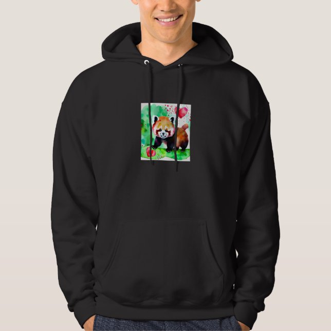 Valentine's Day Love Heart Red Panda Girlfriend Fi Hoodie (Vorderseite)