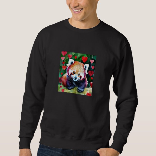 Valentine's Day Love Heart Red Panda Girlfriend Fi Sweatshirt (Vorderseite)
