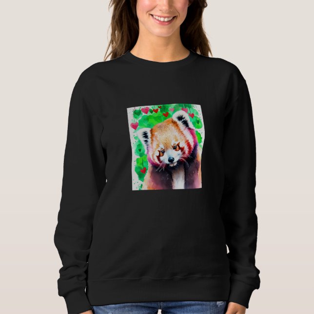 Valentine's Day Love Heart Red Panda Girlfriend Fi Sweatshirt (Vorderseite)