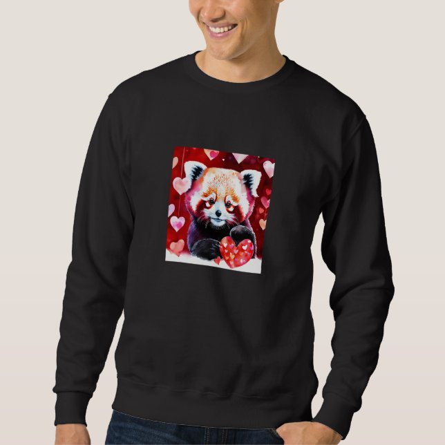 Valentine's Day Love Heart Red Panda Girlfriend Fi Sweatshirt (Vorderseite)