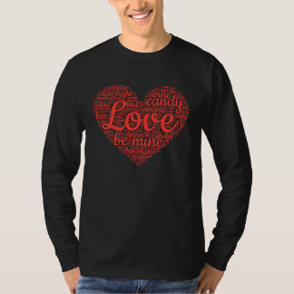 Valentine's Day Love Words Heart Cute Couple's Mat T-Shirt