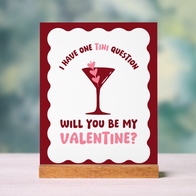 Valentine's Day Martini Station Galentine's Day Acrylschild (Neutral)