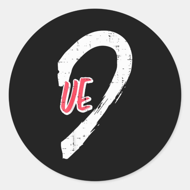 Valentines Day Matching Love Ve Heart Cute Couple  Runder Aufkleber (Vorderseite)