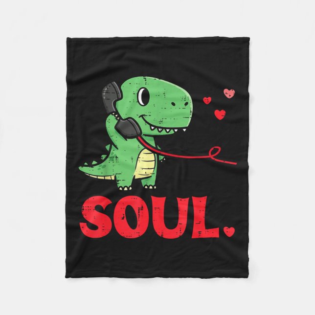 Valentines Day Matching Soulmates Soul Dino Trex C Fleecedecke (Vorderseite)