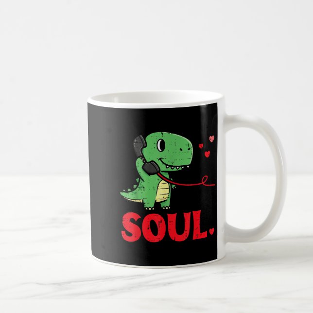 Valentines Day Matching Soulmates Soul Dino Trex C Kaffeetasse (Rechts)