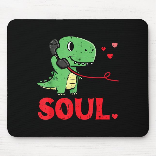 Valentines Day Matching Soulmates Soul Dino Trex C Mousepad (Vorne)