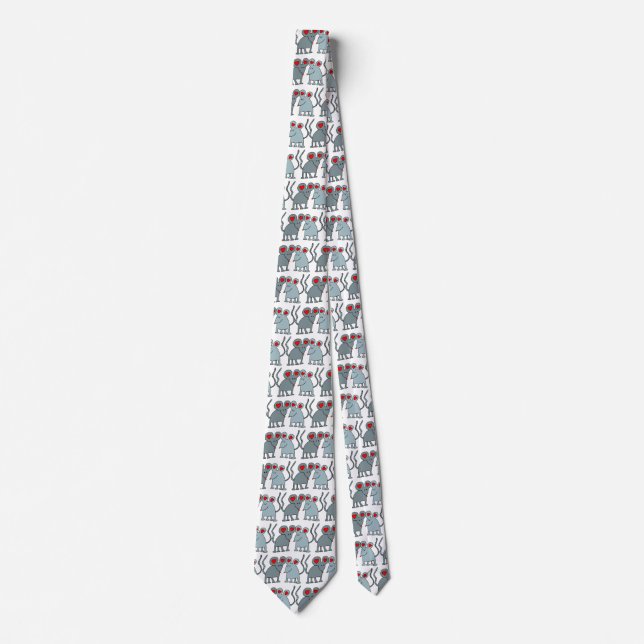 Valentine's Day Mice Neck Tie Krawatte (Vorderseite)