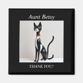 VALENTINE'S DAY Mid Century Cat, bearbeitbar Magnet