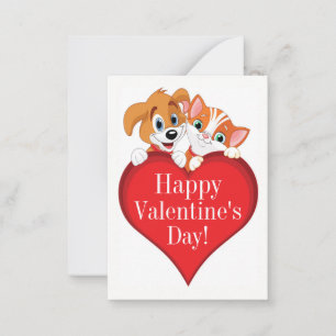 Valentine's Day Mini Cards auf Visitenkarten Mitteilungskarte