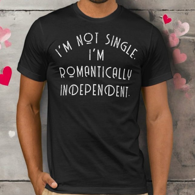 Valentine's Day Monogram Single lustiges Sprichwor T-Shirt (Von Creator hochgeladen)
