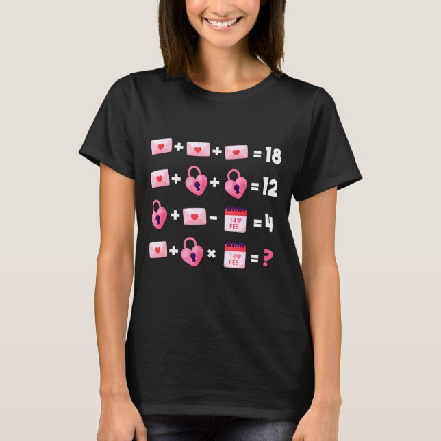 Valentines Day Order Of Operations Valentines Math T-Shirt (Vorderseite)
