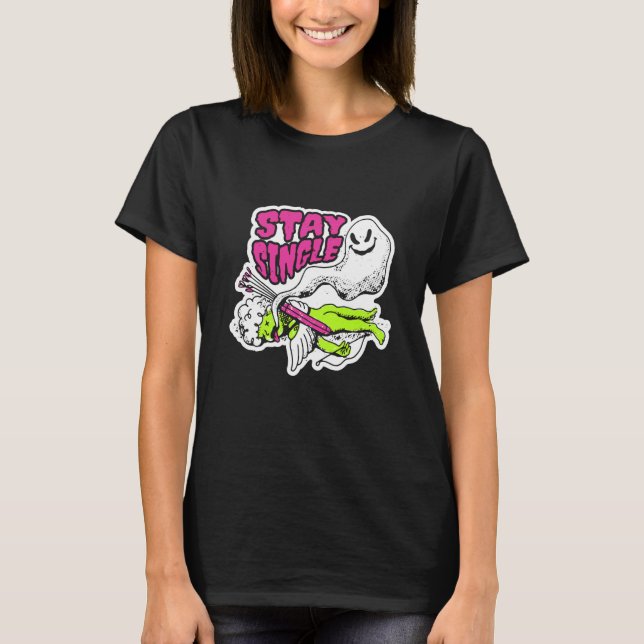 Valentine's Day Outfit Stay Single Anti Valentine' T-Shirt (Vorderseite)