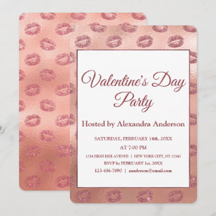 Valentine's Day Party Rose Einladung