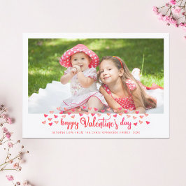 Valentine's Day Photo Watercolor Mini Hearts Feiertagskarte