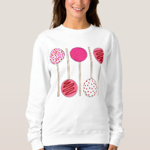 Valentine's Day Pink Cake Pop Pop Bäckerei Süßigke Sweatshirt