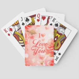 Valentine's Day Pink + White Classic Playing Cards Spielkarten