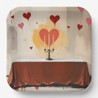 Valentines Day plates Pappteller