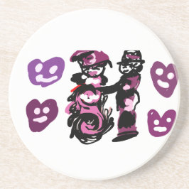 valentine's day purple love  getränkeuntersetzer