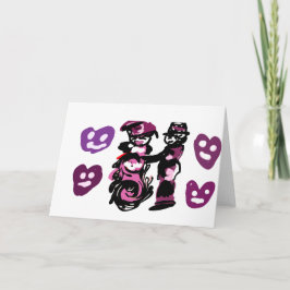 valentine's day purple love  karte