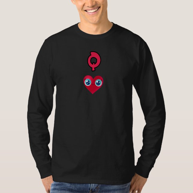Valentines Day Queen Of Hearts T-Shirt (Vorderseite)