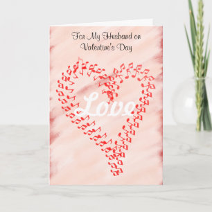 Valentine's Day Red Hearts Grußkarte von Husband Feiertagskarte