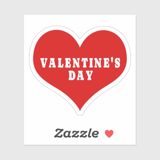 VALENTINE'S DAY Red Liebe Heart Vinyl Sticker (Blatt)