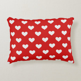 Valentines Day Red Love Hearts Accent Pillow Dekokissen