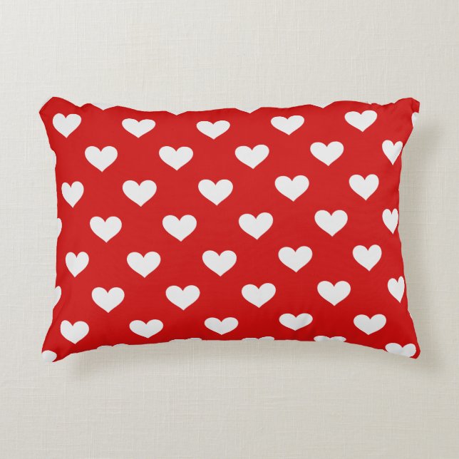 Valentines Day Red Love Hearts Accent Pillow Dekokissen (Vorderseite)