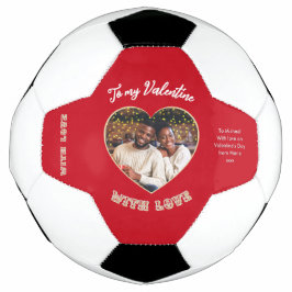 Valentine's Day Red Personalized Heart Photo Fußball