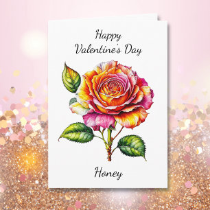 Valentine's Day Rose Karte